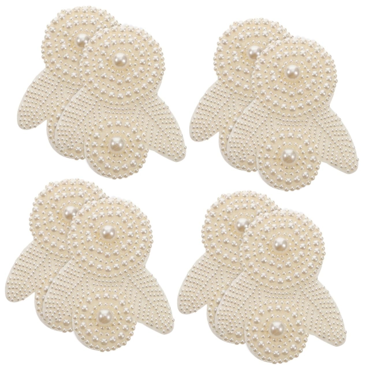 HOMSFOU 4 Set Toppe Decorative Per Scarpe Con Imitazione Per Abbigliamento E Accessori Adesivo Termoadesivo Per Vestiti Borse E Design E Creativo 2 Pezzi * 4