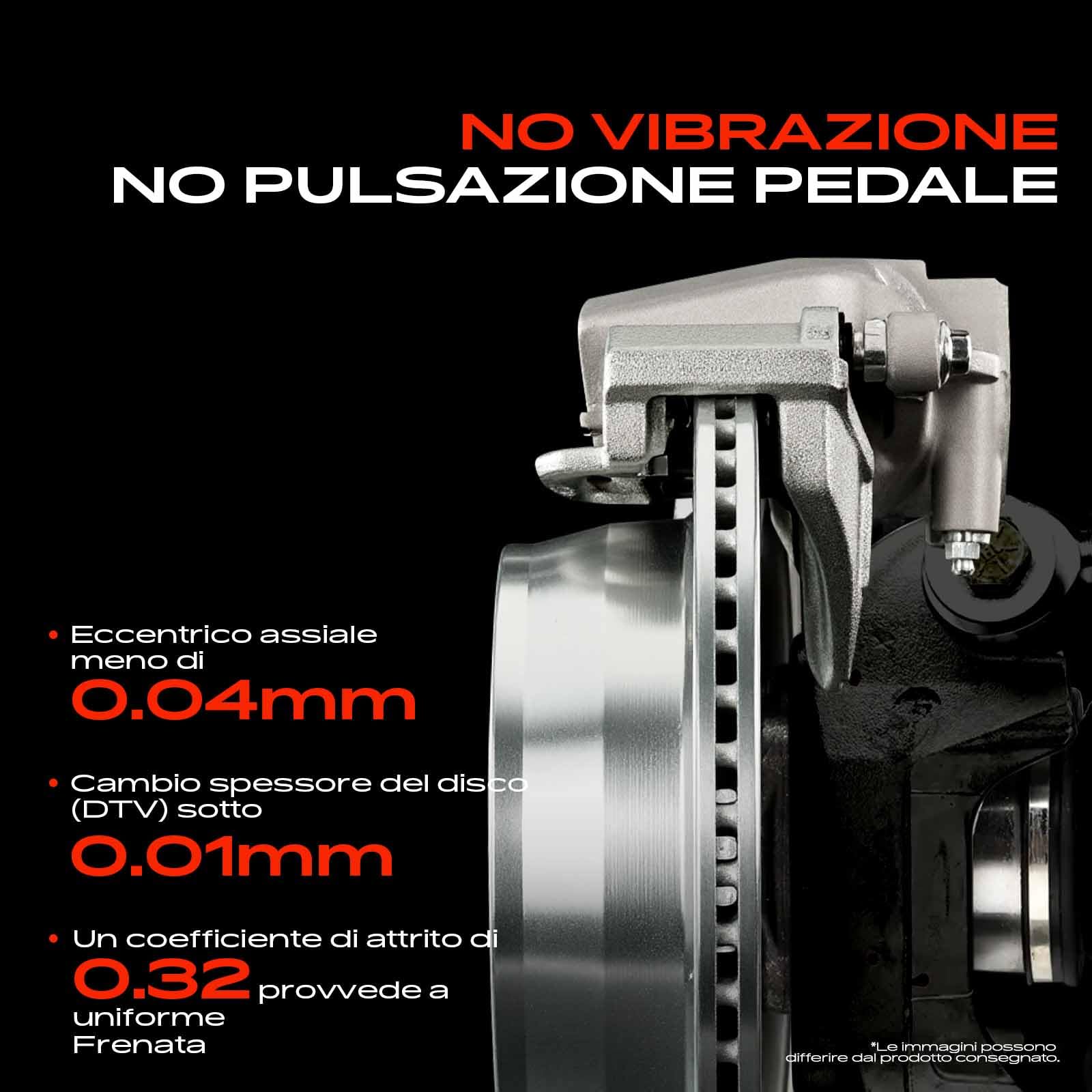 Frankberg Set di dischi freno incl. 2x Dischi Freno Anteriore Ventilato Diametro280mm Compatibile con Zoe BFM Duster HM Duster HS Megan.e III Grandtour KZ0/1 Replace# 402064151R