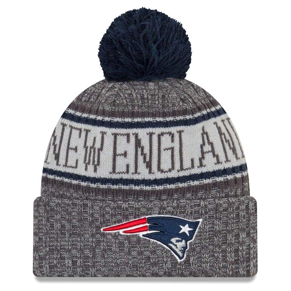 New EraNFL Sideline Graphite Beanie New England Patriots