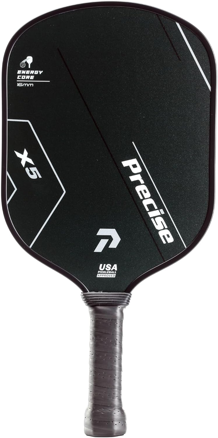 Precise Carbon Fibre Pickleball Paddle – USAPA Approved – Honeycomb Core – Smooth or Textured Surface Options – Comfort Grip – Indoor & Outdoor Racket