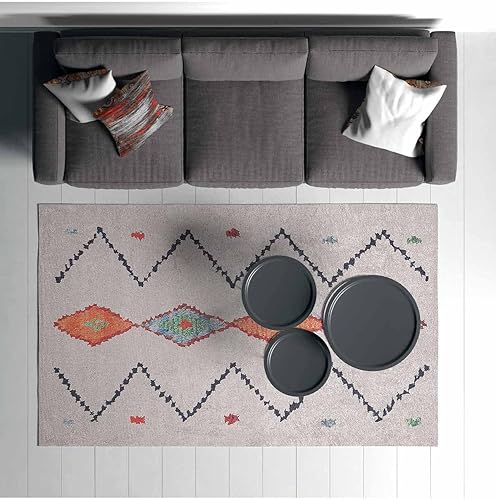 Miniatura 2 de LaModaHome Alfombra antideslizante - Alfombra escandinava suave, lavable a máquina, para dormitorio, interior y exterior, resistente a las manchas,