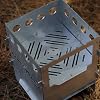 Camping Bear® PyroLite™ Firebox: Metal Camping Stove with Practical and Folding Multi-Fuel Bag