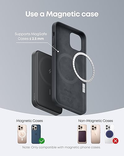 Anker Power Bank, 622 Magnetic Battery (MagGo), 5000mAh Foldable Magnetic Wireless Portable Charger with Stand and USB-C Port, Magsafe for iPhone 17/16/15/14/13/12 Series - 6