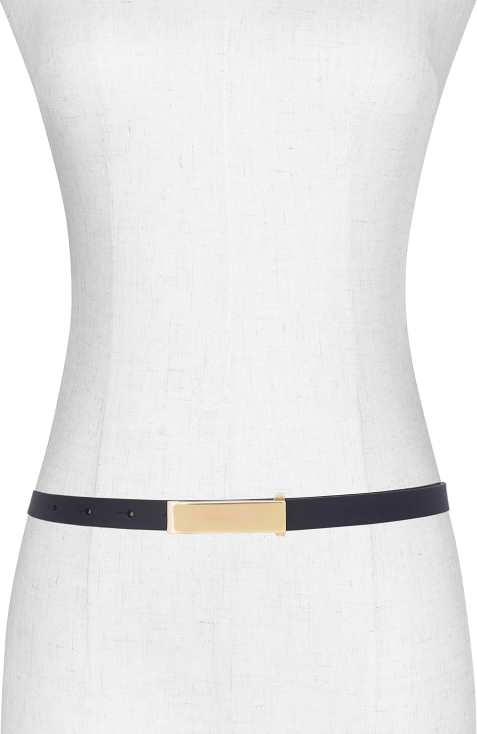 Vince womens 15MM ELONGATED PLAQUE BELT - Image 4