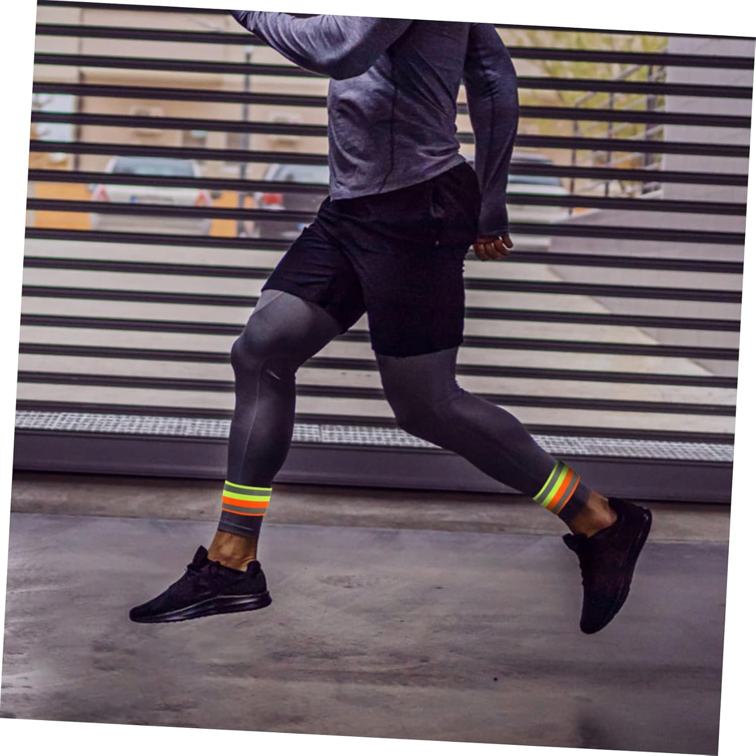 HANABASS 4 Pcs Night Running Leggings Runners Belt Adjustable Bracelet Useful Outdoor Supplies Reflective Running