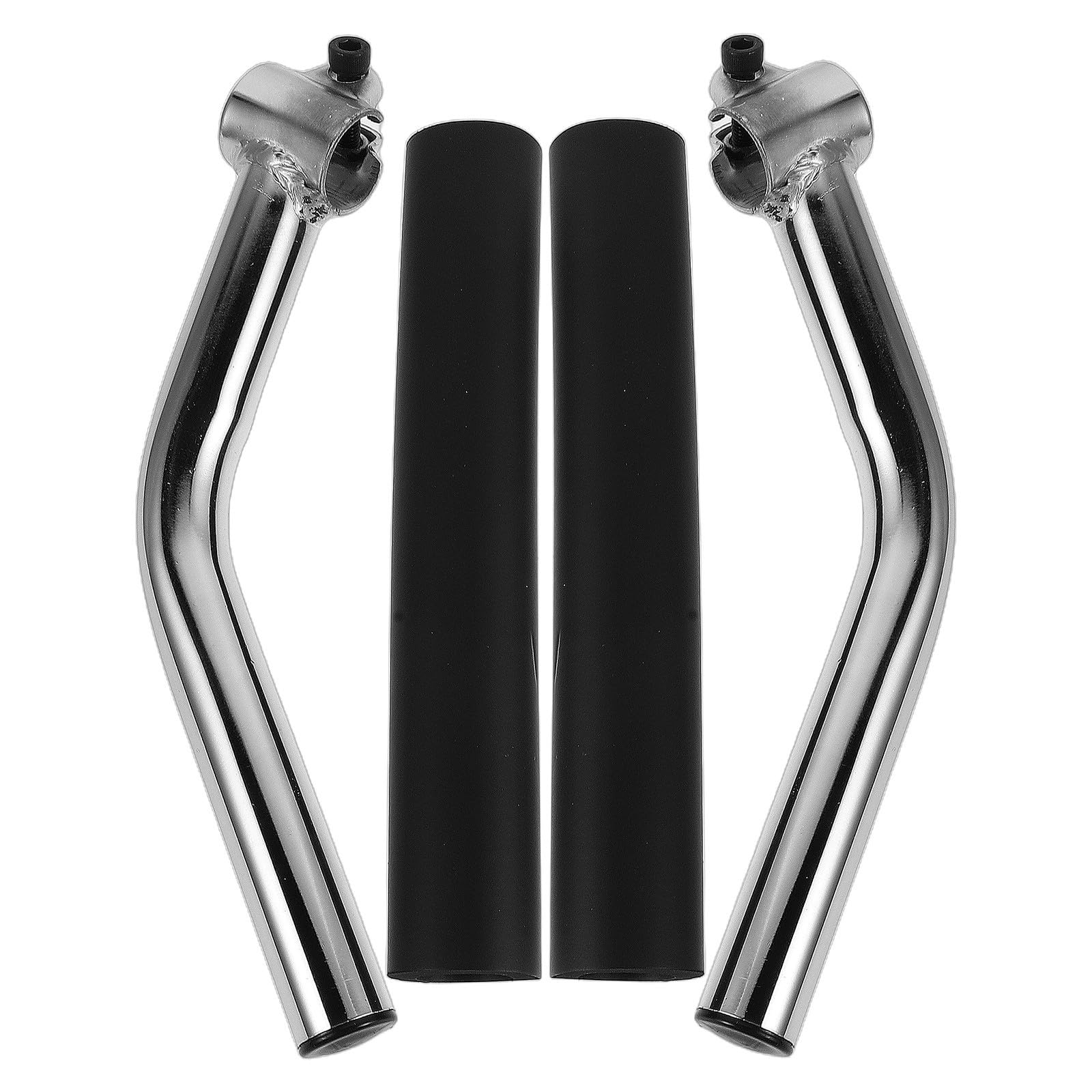 Extensor de manillar para silla de ruedas y andador 24 cm en color plata, ideal para transporte en entornos médicos para personas mayores y cuidadores