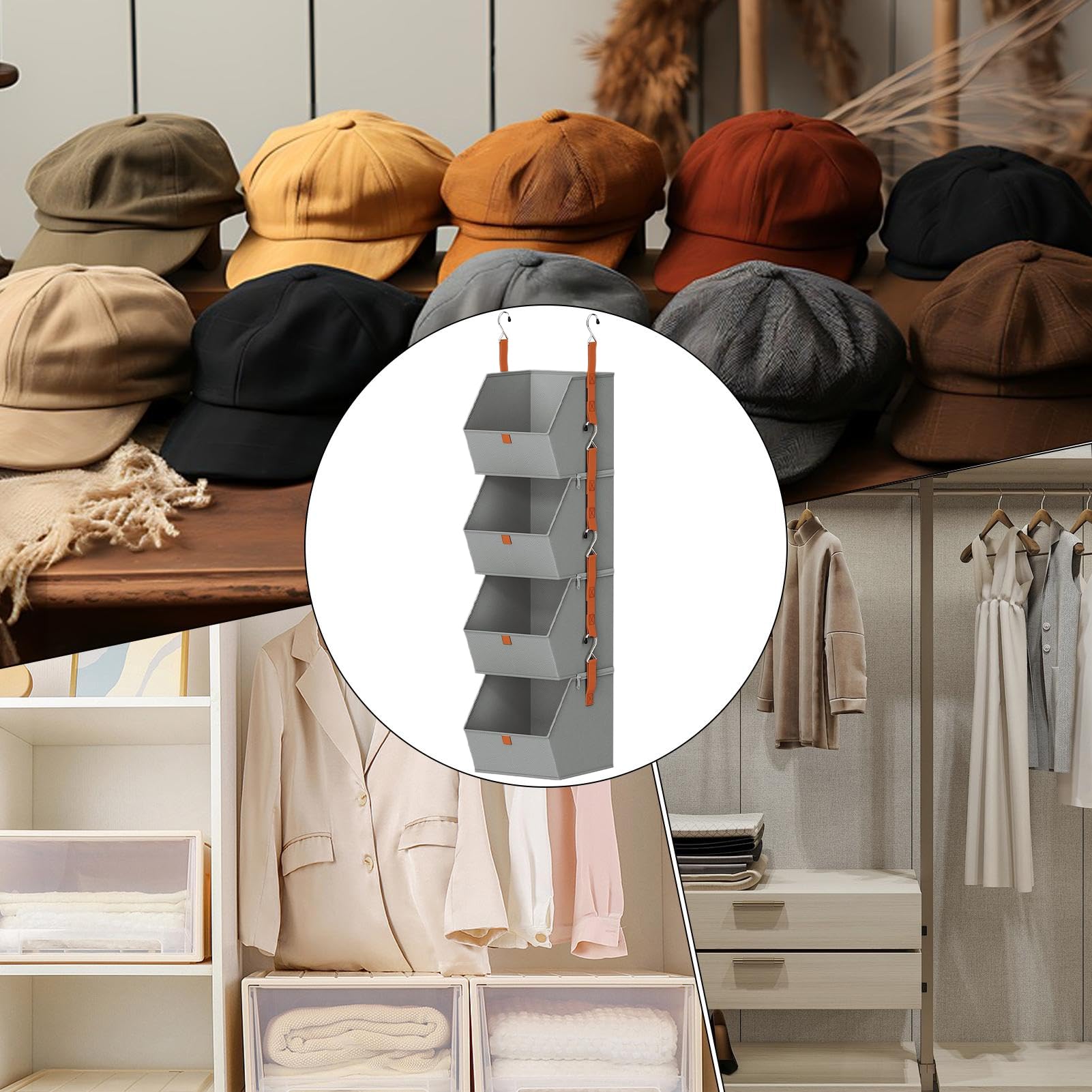 Hinter Der Tür Organizer 4-Stufiger Taschenorganizer | Stoff Aufbewahrungsboxen Für Studenten Hausbesitzer Mieter Schlafzimmer Wohnheim Kinderzimmer Büro Schuhe Taschen Socken