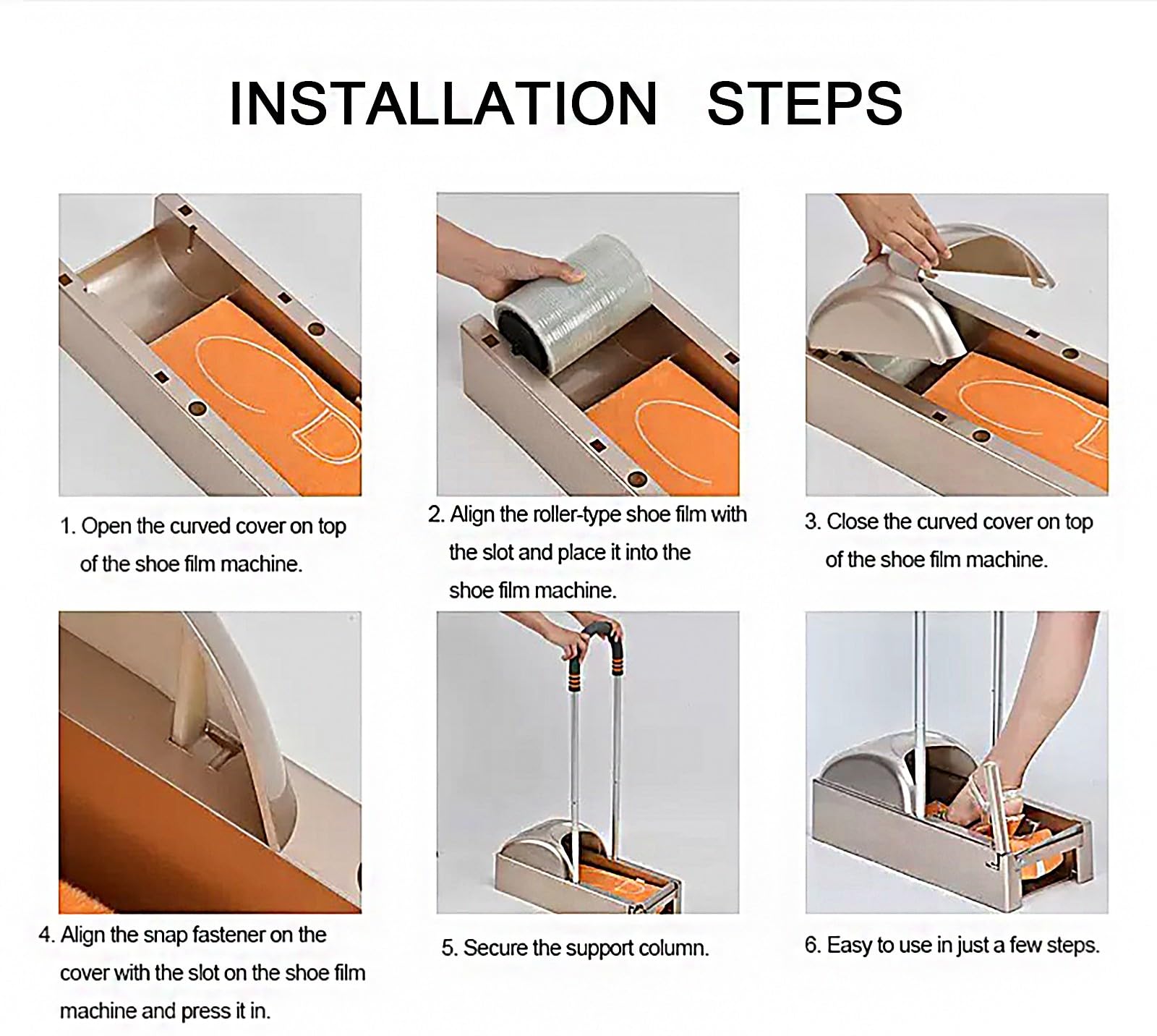 Dispensador AutomáTico de Cubrezapatos con Reposabrazos Desmontables y 3 Rollos de LáMinas Desechables para Calzado