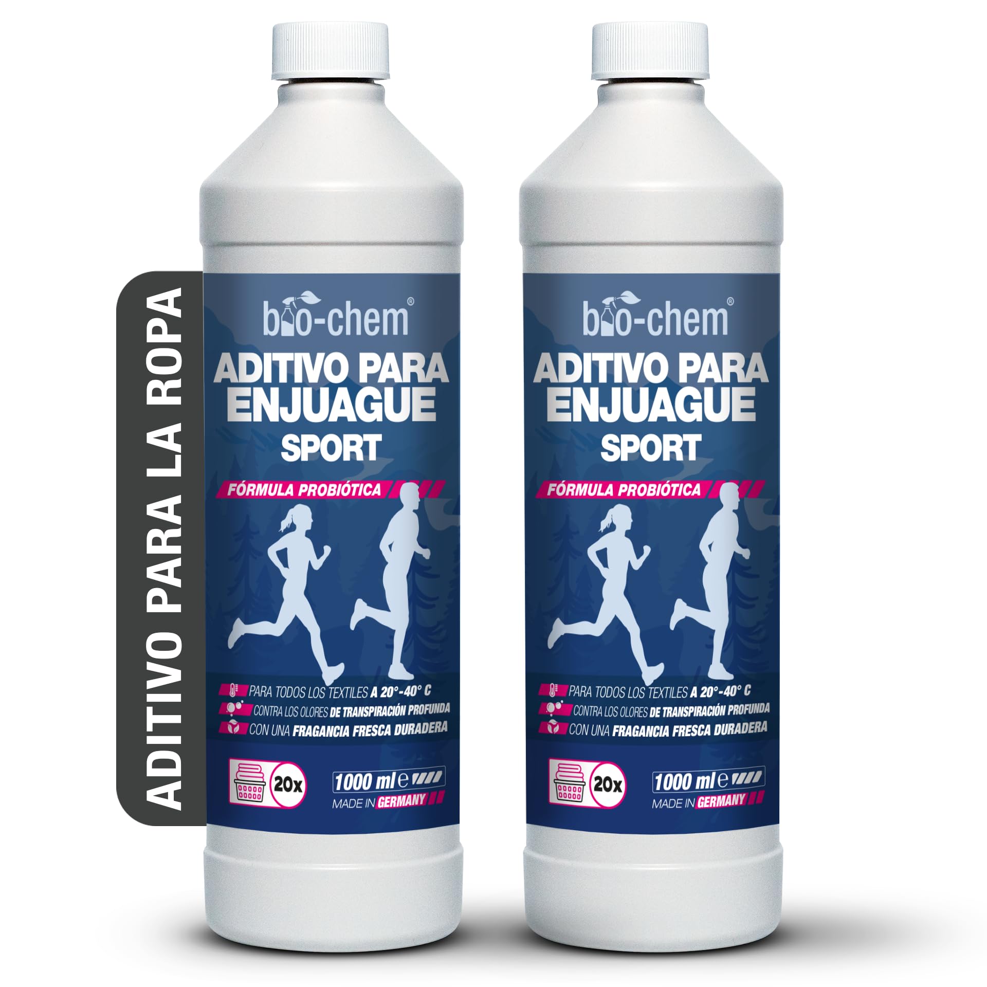 Bio-Chem - Aditivo para ropa deportiva especial 2 x 1 L, antiolores, ropa deportiva, suavizante, ropa exterior, gimnasio, actividades al aire libre