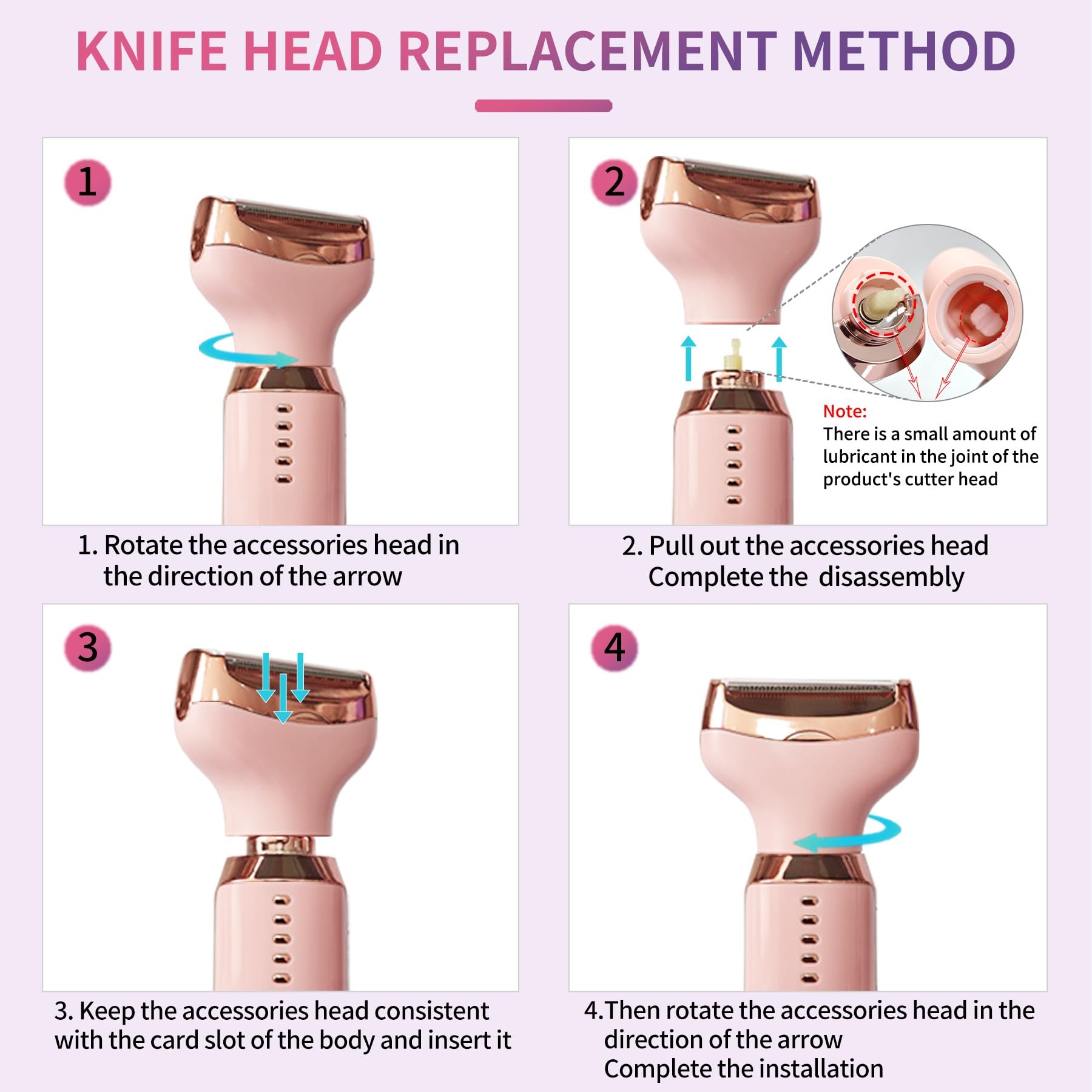 Maquinillas de afeitar eléctricas 5 en 1 para mujer, sin dolor, para cuerpo húmedo y seco, removedor de vello facial y corporal recargable para cara, nariz, cejas, brazos, axilas, piernas, zona púbica