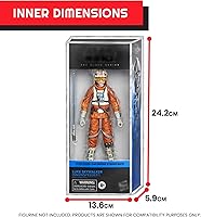 Vista 3 de EVORETRO Estuche de exhibición para figuras de acción Compatible con Hasbro Star Wars 2020 Serie Negra Caja inclinada para figuras de acción de 6