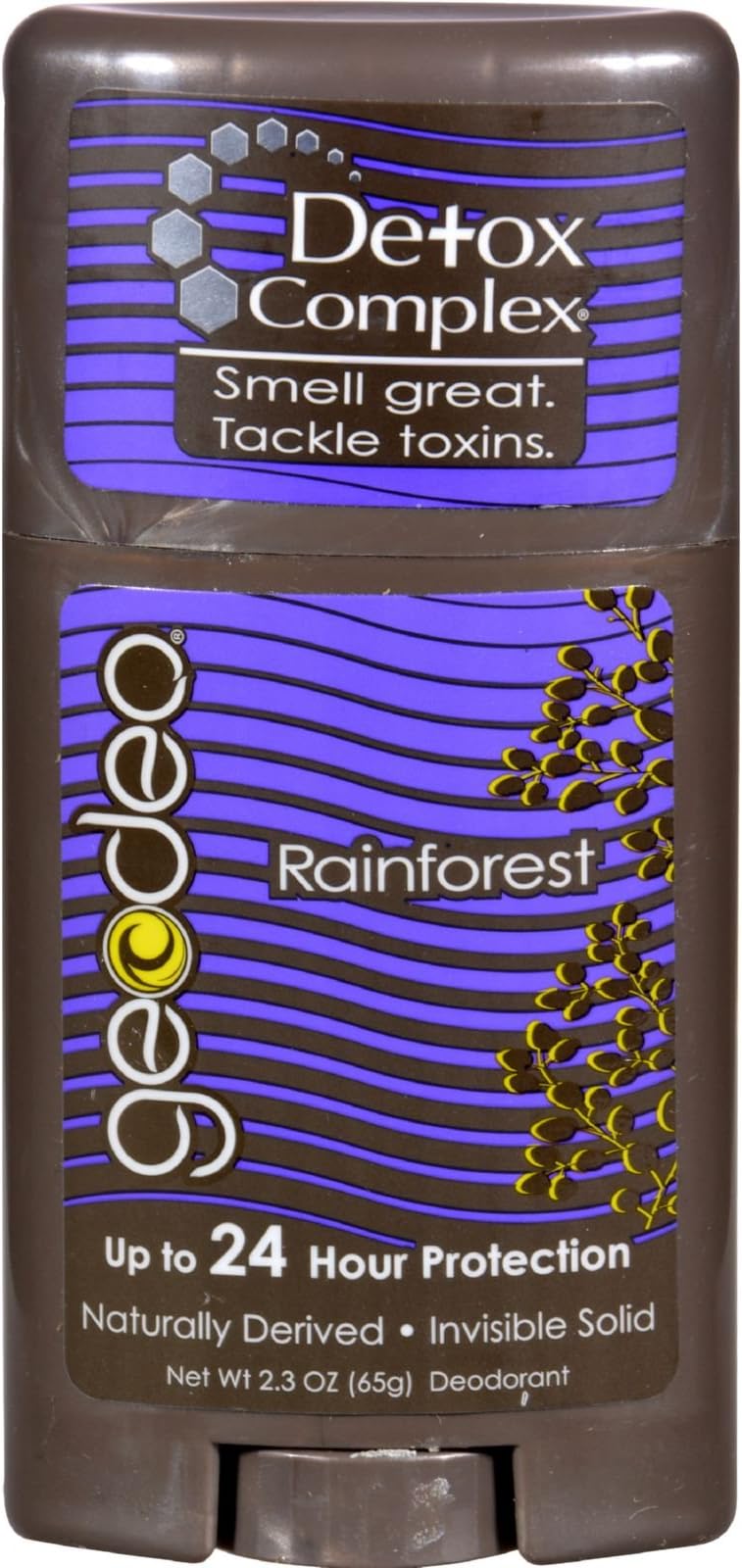 2 Packs of Geo-deo Deodorant Stick - Natural Rainforest With Detox Complex - 2.3 Oz