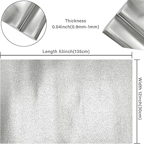 Miniatura 40 de HYANG - Hojas de piel sintética de color liso beige, 1 rollo de 12 x 53 pulgadas, piel sintética ideal para hacer proyectos de manualidades hechos a