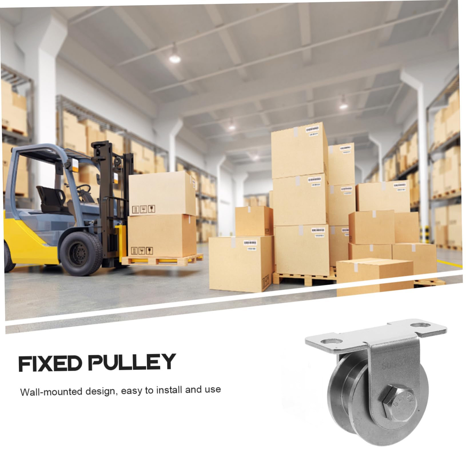 Poleas de pared resistentes con rodamientos para puertas correderas, cabrestantes y aplicaciones de elevación