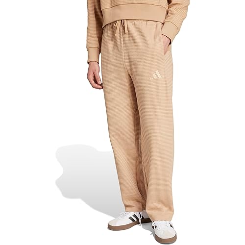 Adidas Mens All Szn Waffle-Knit Loose Open Hem Pants
