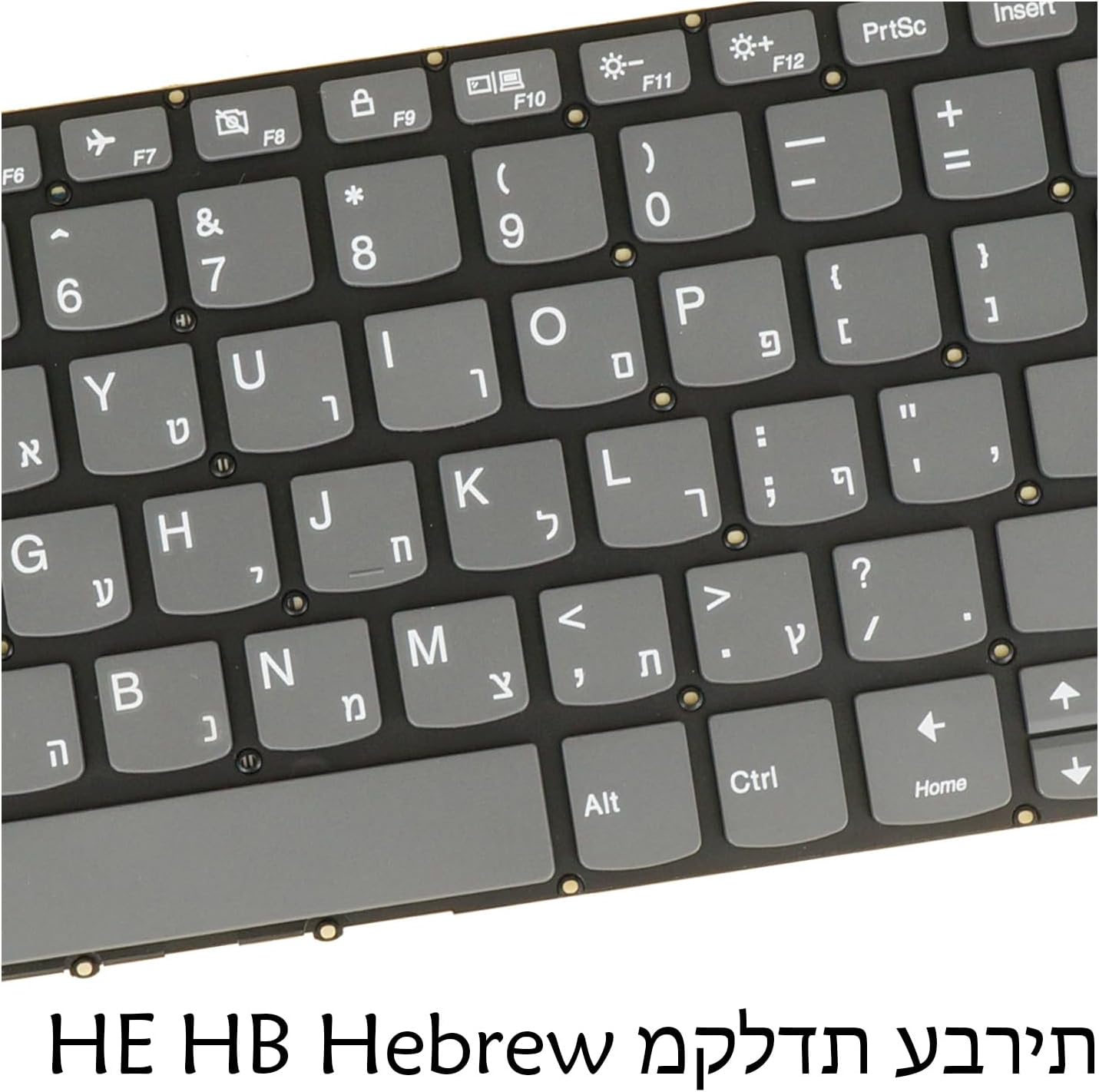 HE HB Hebrew היברית Laptop Keyboard for Lenovo Ideapad S145-15IKB S145-15IML S145-15IWL V140-15IWL V145-15AST V155-15API V15-ADA V15-IGL PC5CP PC5CP-HEB Gray