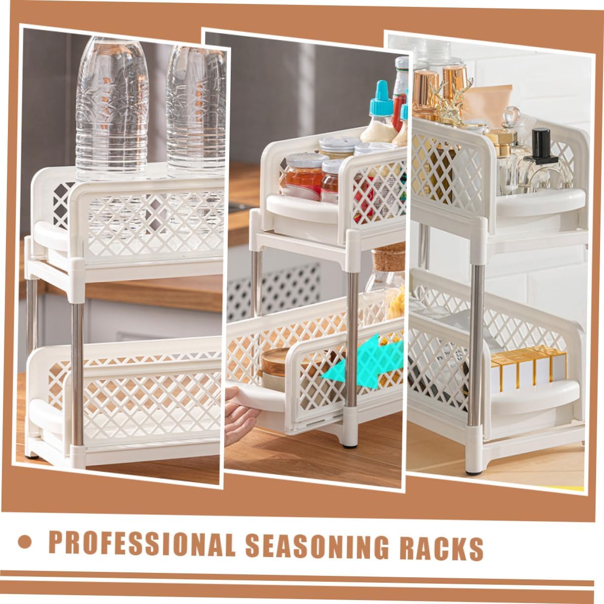 Professional Bathroom Shelf Organizer Multi Function Under Sink Storage Rack Bathroom Supply Organizer for Home Saving Design for Neat