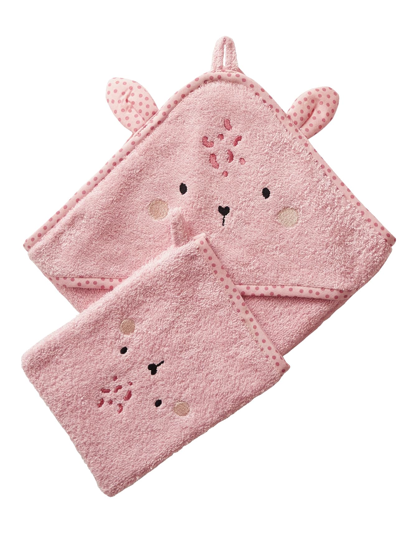 VERTBAUDET Cape de bain bébé à capuche brodée animaux
