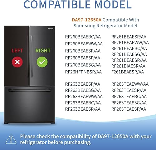 Miniatura 4 de DA97-12650A - Estantes para puerta de nevera, compatible con Sam-sung Refrigerador de reemplazo RF260 RF261 RF263 para piezas de refrigerador