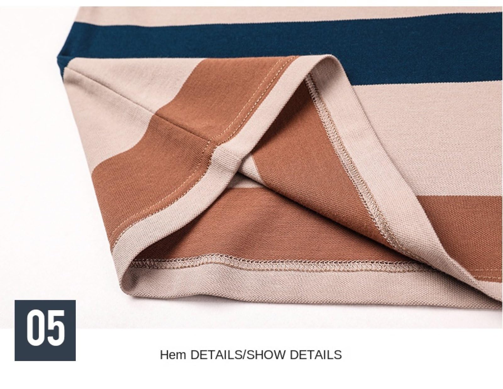 Moda Casual - Polo alla Moda in Cotone da Uomo, Manica Corta Estiva A Righe Rosse, Moda Casual, Abbigliamento da Uomo per Golf, Tennis, Lavoro