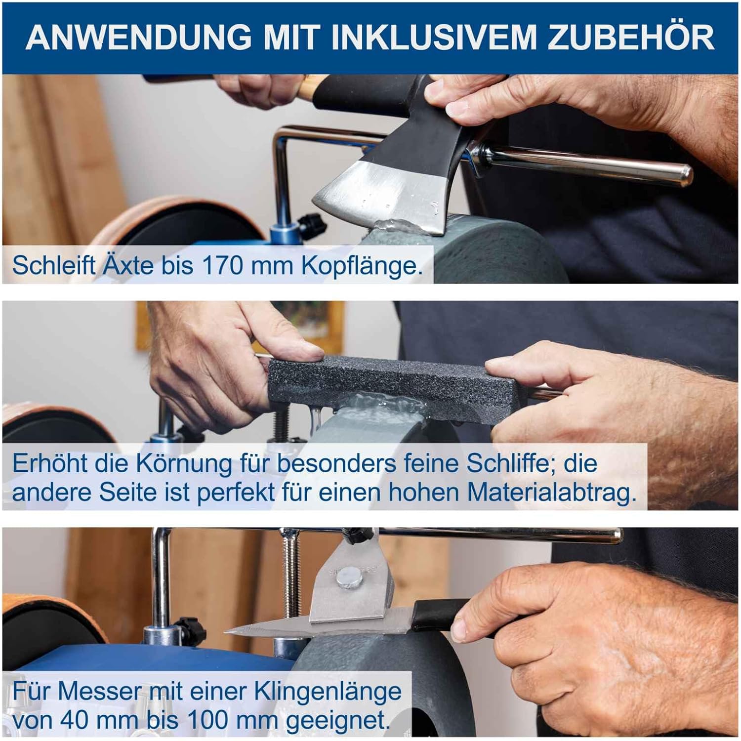 การลับขวานบน Scheppach TIGER5000S