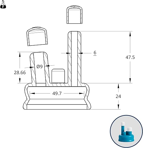 Miniatura 6 de Carboy Caps - 4 tapas de silicona para fermentar en jarras de vidrio de 3/5/6 galones - Vino casero, cerveza, aguamiel