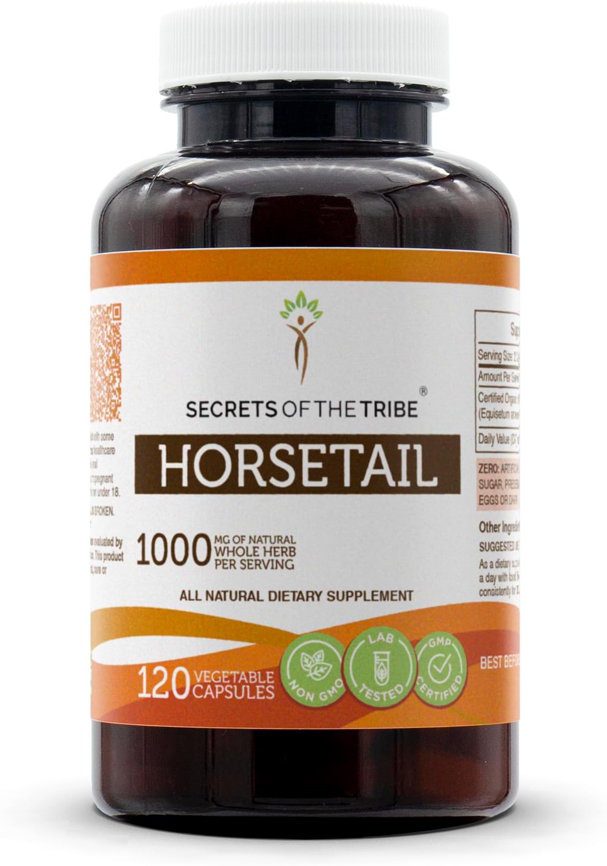 Secrets of the Tribe Horsetail 120 Capsules, 800 mg, Organic Horsetail (Equisetum arvense) Dried Herb (120 Capsules)