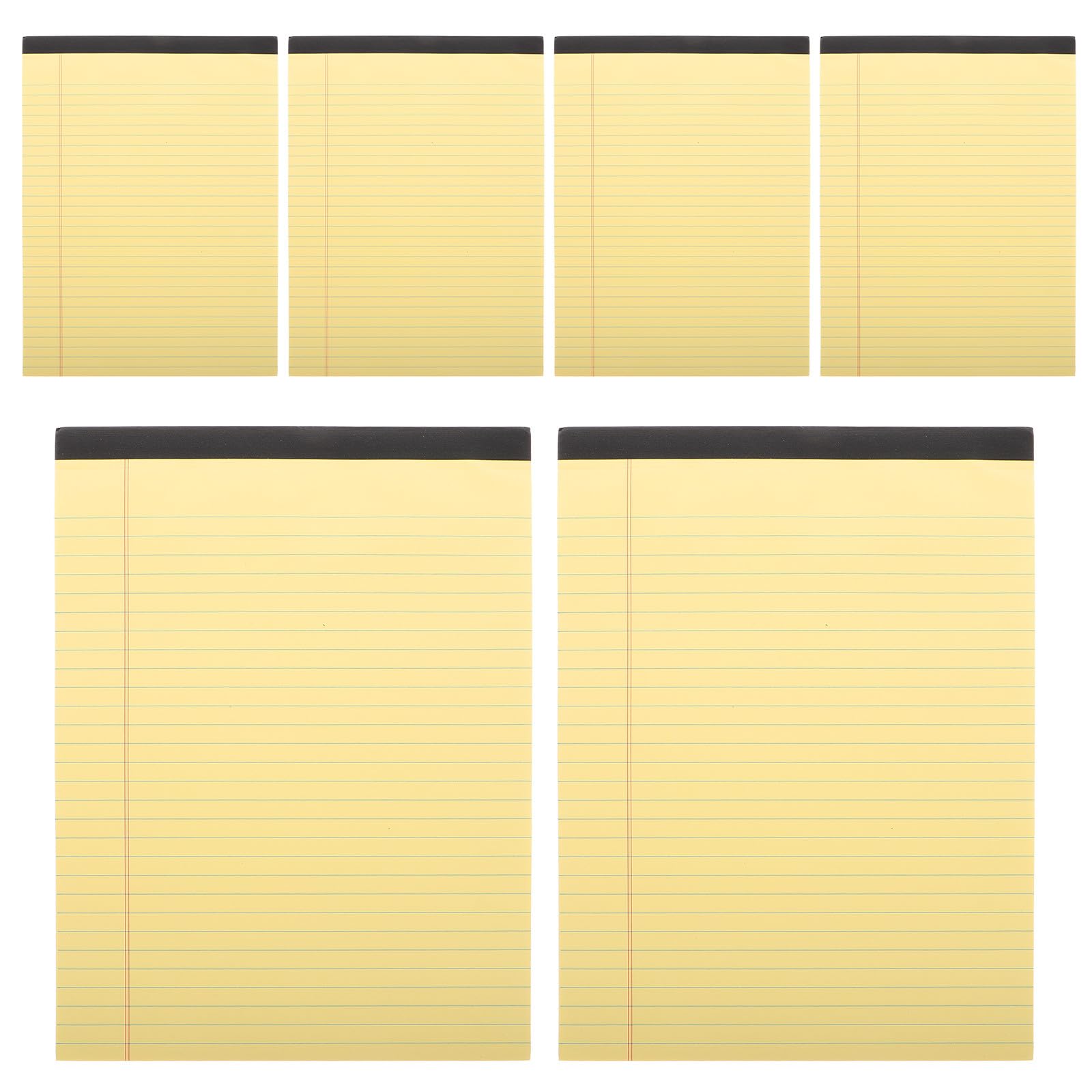 Blocchi per Scrivere A4 Gialli 6 Pezzi Quaderno Riutilizzabile con Pagine Rigate e Layout a Sezioni per Lavori e Organizzazione Note