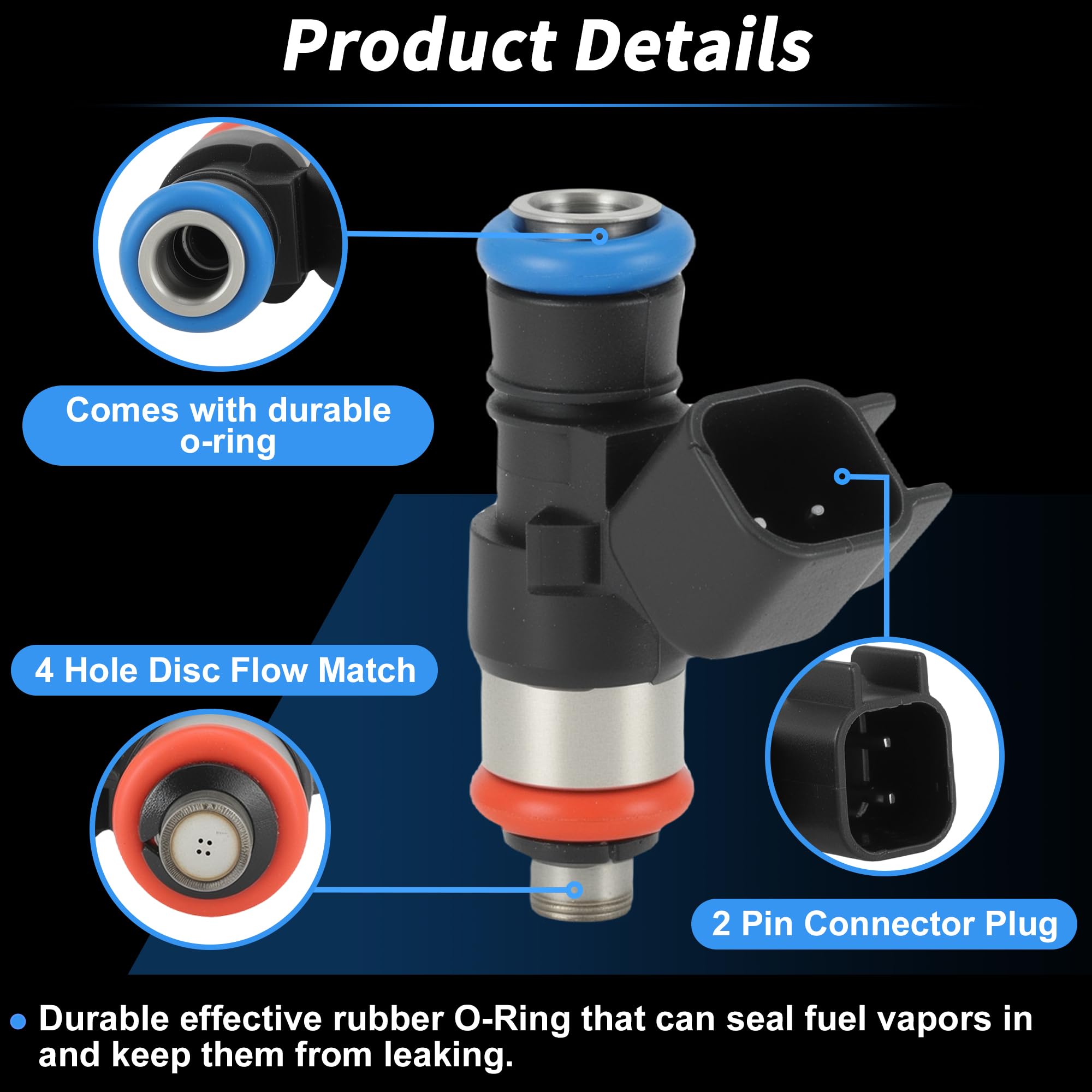 A ABSOPRO Set 6 Inyectores Combustible para Ford Escape 09-12 3.0L