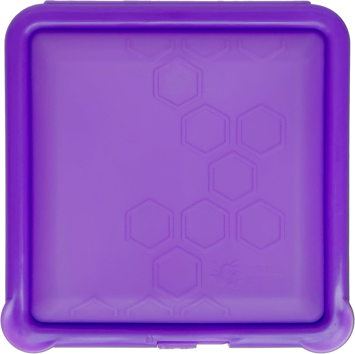 Big Bee, Little Bee - SoftShell Reusable Silicone Food Storage Container with Connected Clamshell Lid, Easy to Clean, Snaps Closed, Microwave, Freezer & Dishwasher Safe (Grape)