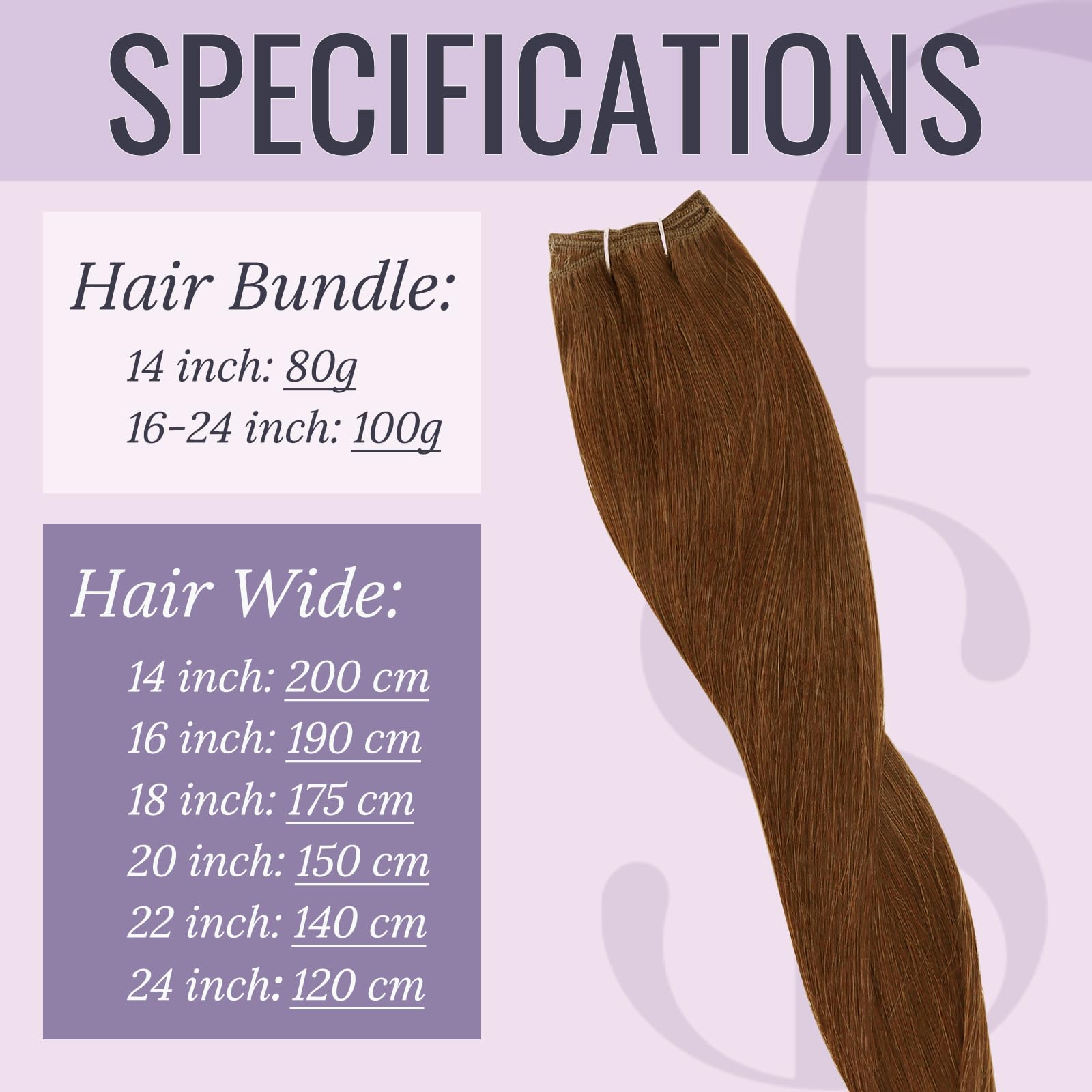 Fshine Extension Capelli Veri Marrone Rosso Tessitura Meches Umani 50cm 100g Cucite #330