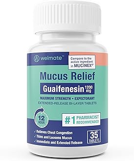 Guaifenesin 1200mg (35 Tablets) - Mucus Relief - Expectorant - Cough & Cold - 12 Hr Support - Extended-Release Bi-Layer Tablets - Over-The-Counter Medication