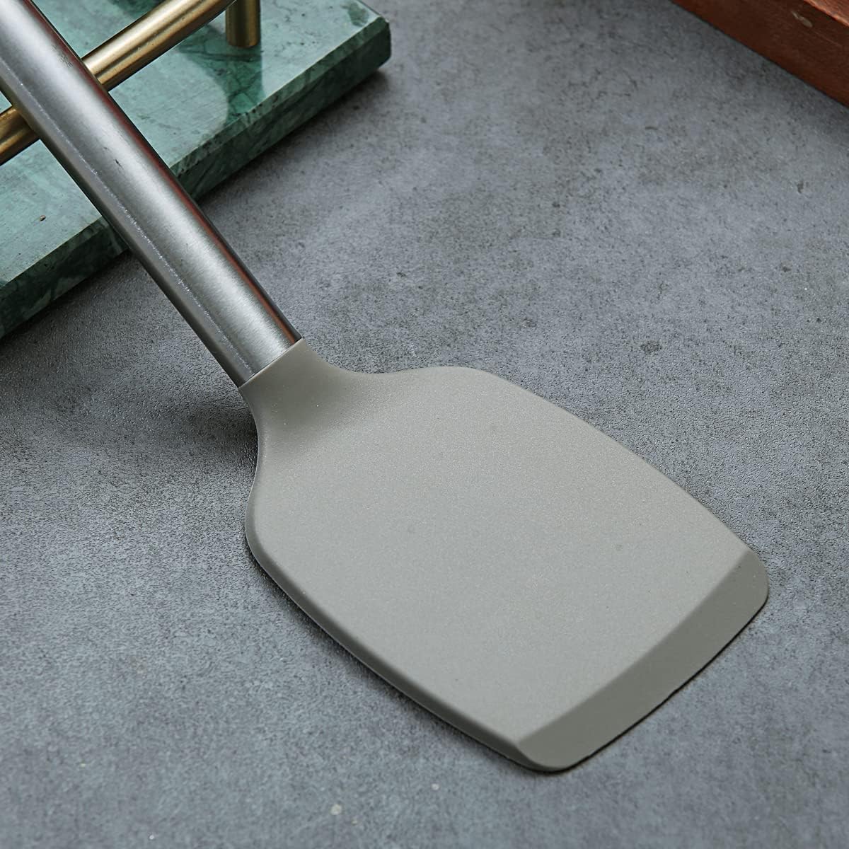 Berglander Spatulas, Non-stick Silicone Solid Turner,Barbecue Spatulas Turner For Cooking, Kitchen Dishwasher Safe, Easy to Clean image 5