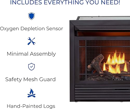 Miniatura 5 de Duluth Forge hogar sin ventilación 26,000BTU, control remoto.