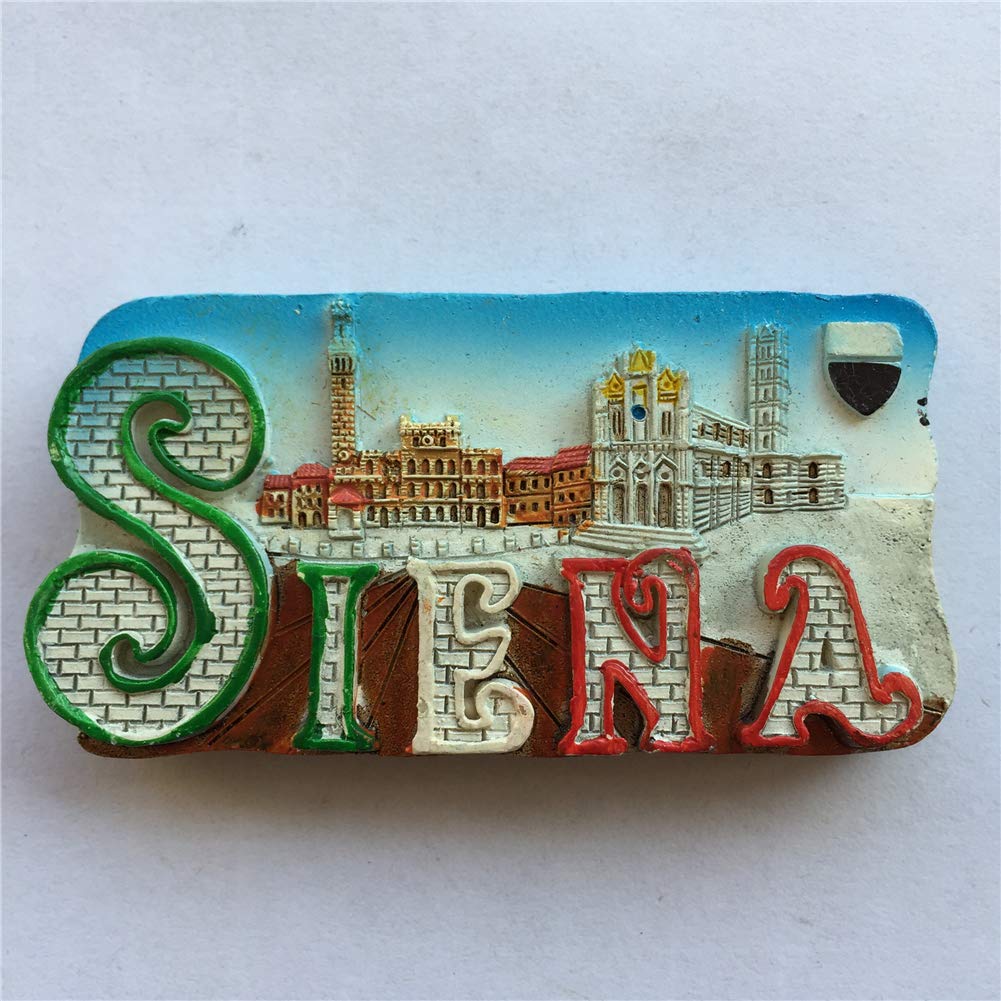 Magnete Da Frigo 3D Siena Italia - Souvenir Artigianale In Resina Per Decorazione Casa E Cucina - 7 X 5 Cm - 2