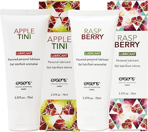 Exsens Lubricante a base de agua, lubricante personal para hombres, mujeres y parejas, sabor frambuesa y Appletini, sensación natural y de larga disponible en Yaxa Costa Rica