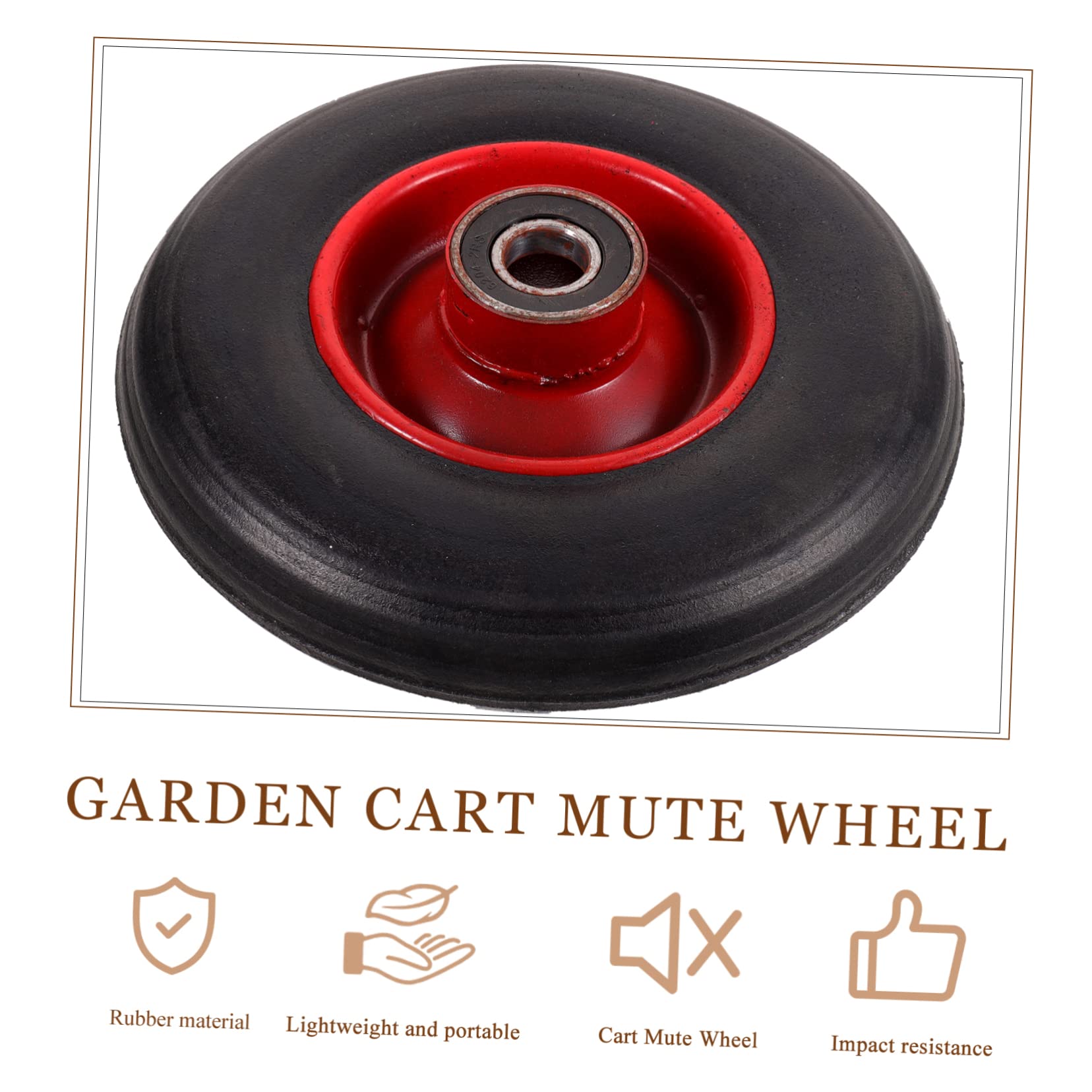 Yardwe Einkaufswagen-gummireifen Leise Reifen Ersatz Gartenwagen Kinderwagen Rad Vollgummi Wagenreifenersetzer