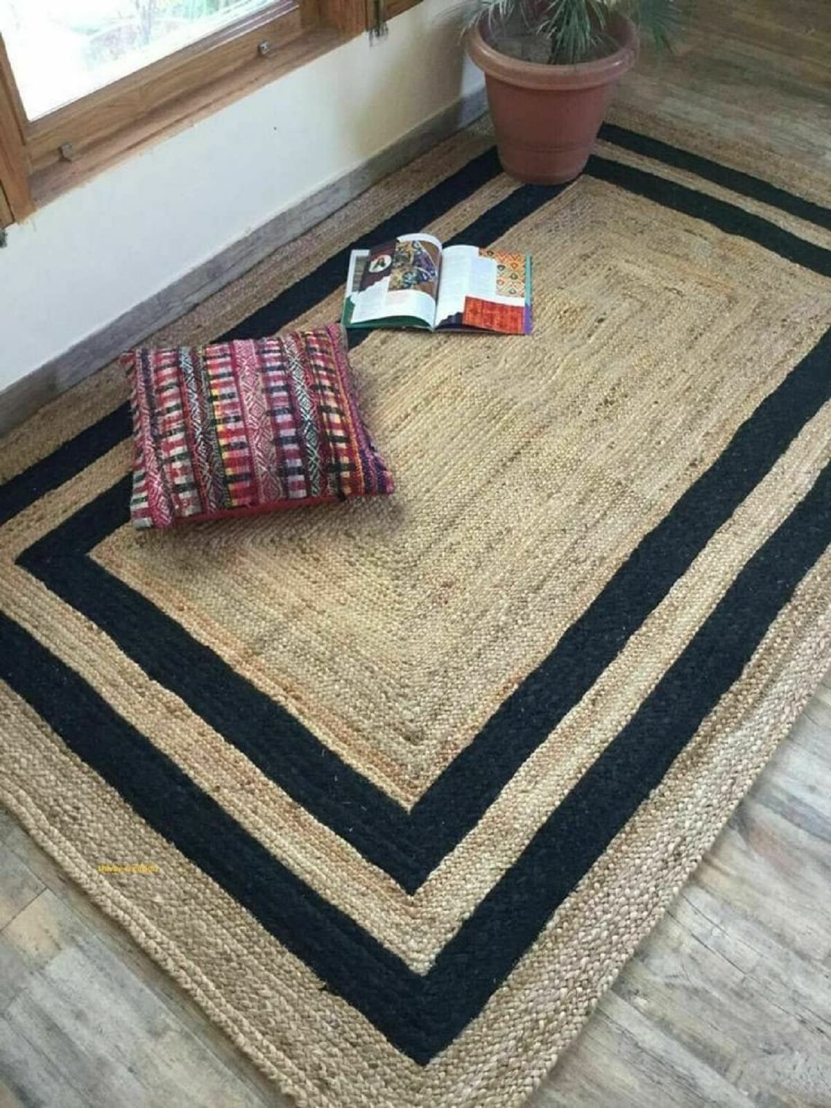 Jute & Chindi Rug - Natural Fiber Carpet -7