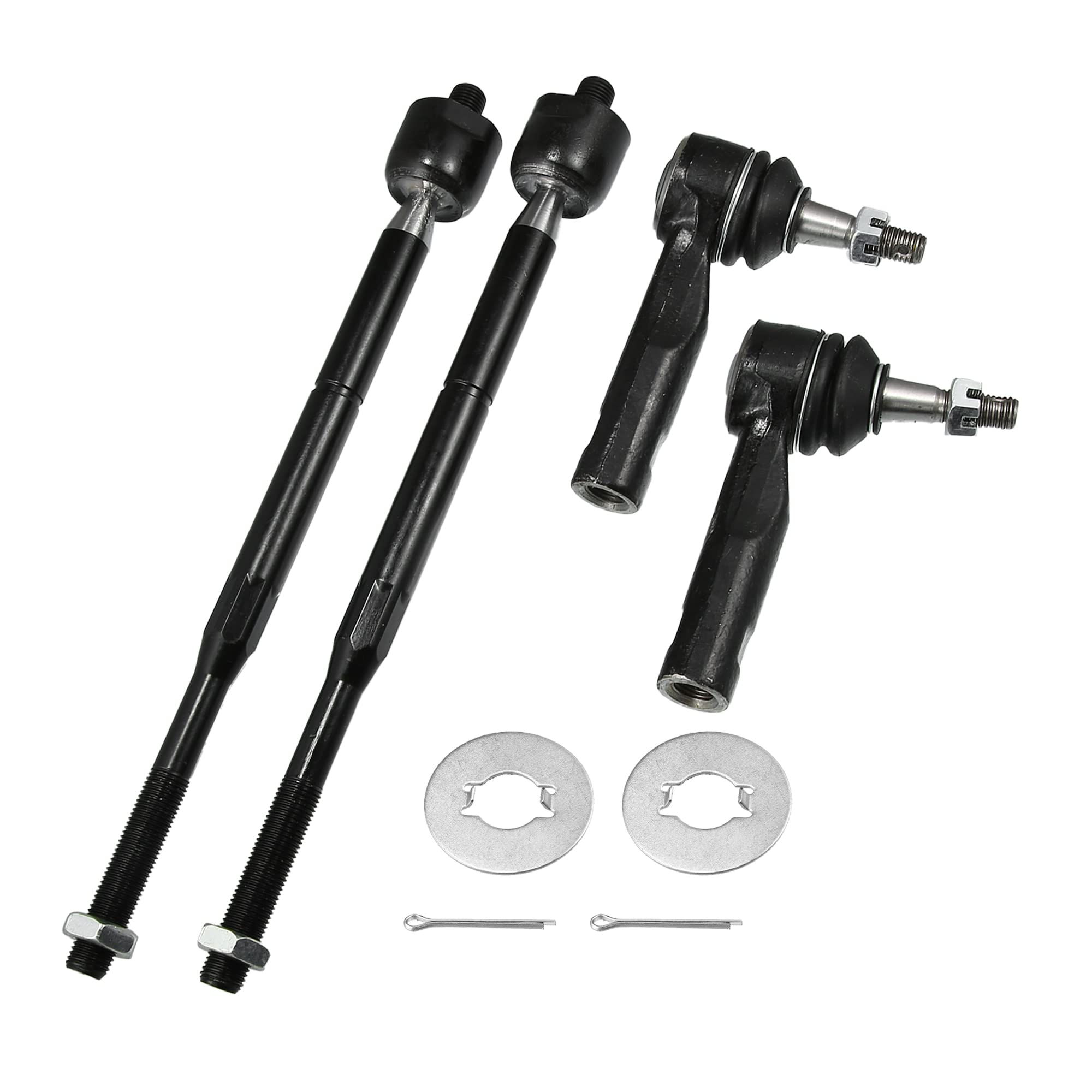 X AUTOHAUX 4pcs Front Inner Outer Tie Rod End Links Suspension