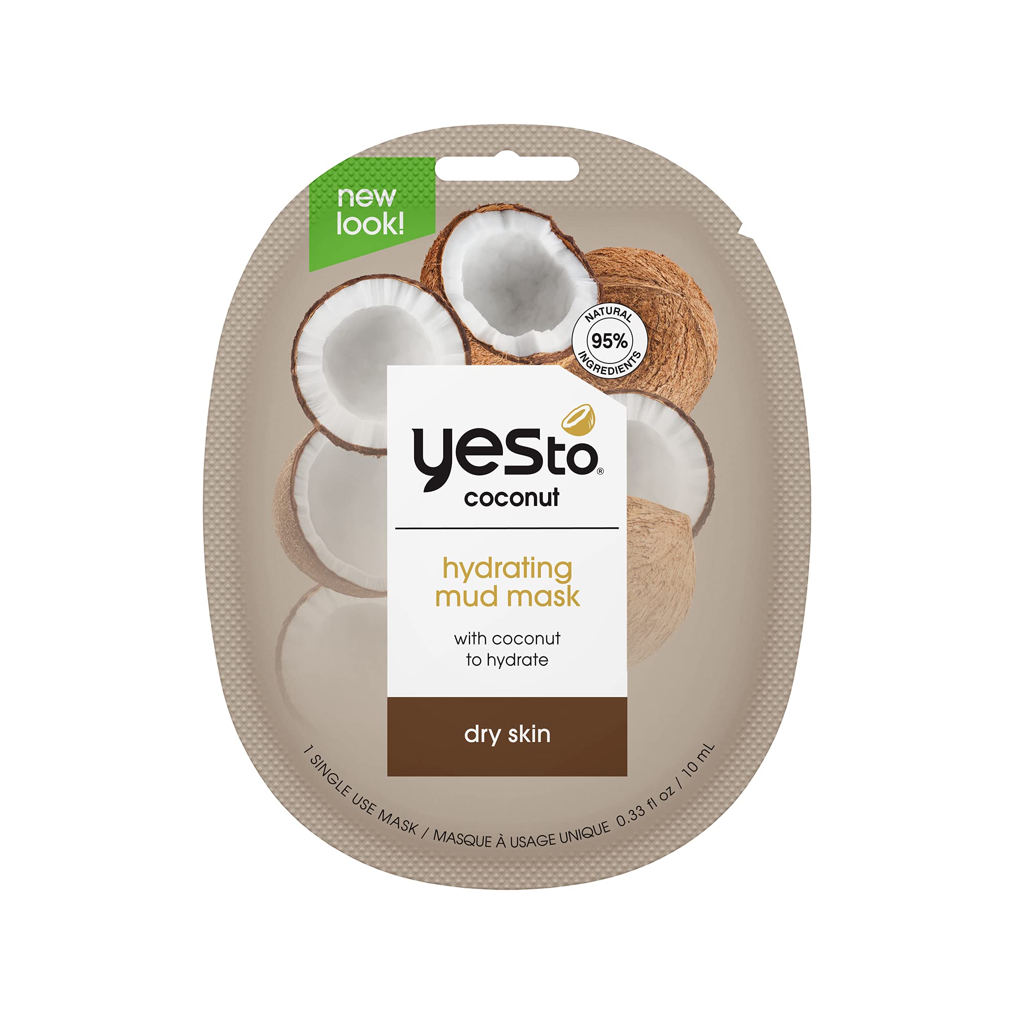 YES TOCoconut Mud Mask w/tray 6 x 10ml