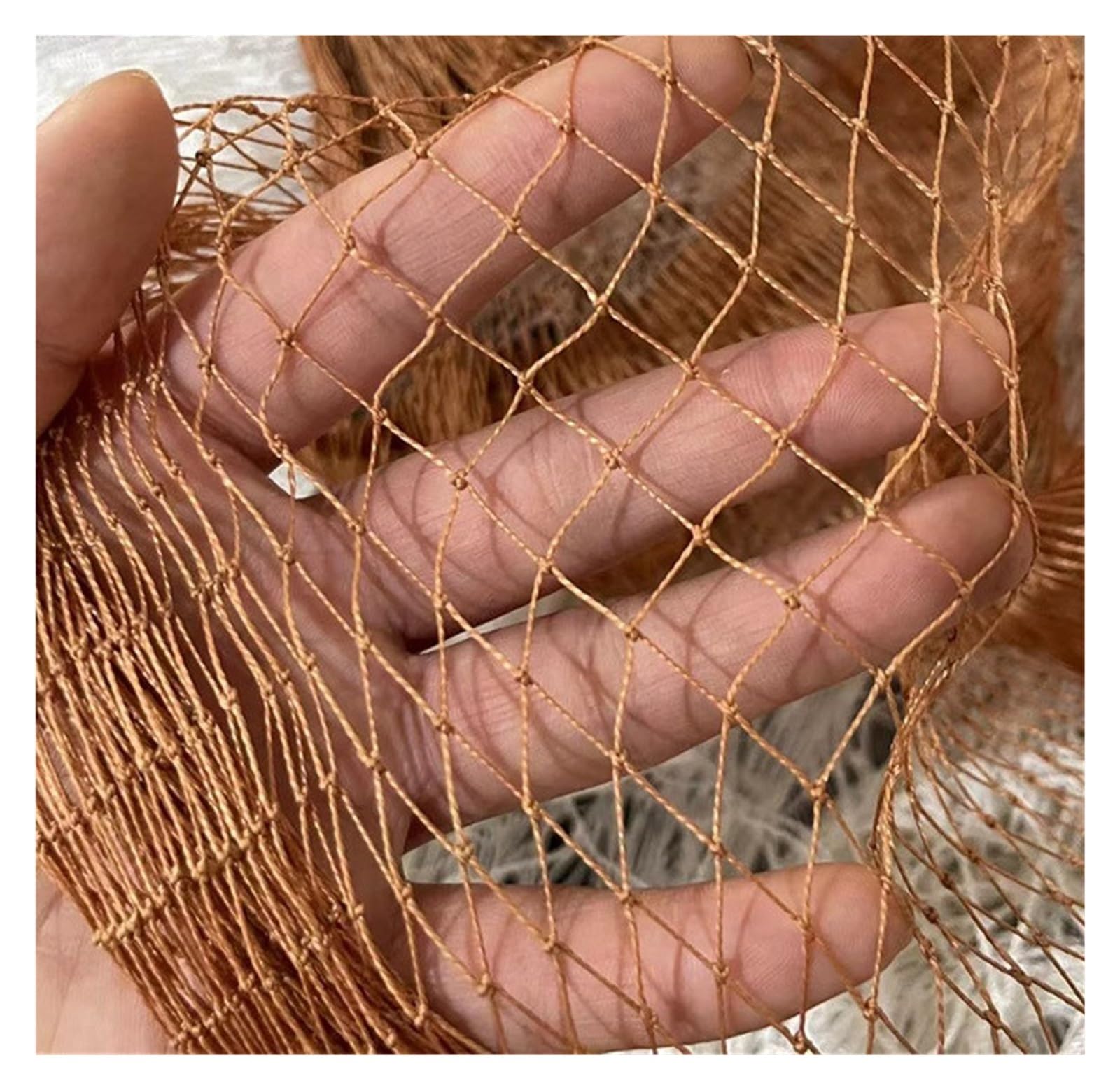 Plastic Wire Mesh Roll, Brown Nylon Bird Netting For Garden Fruit And Vegetable Protection, Multiple Sizes(Brown 1.5cm Net Grid,2mx10m)
