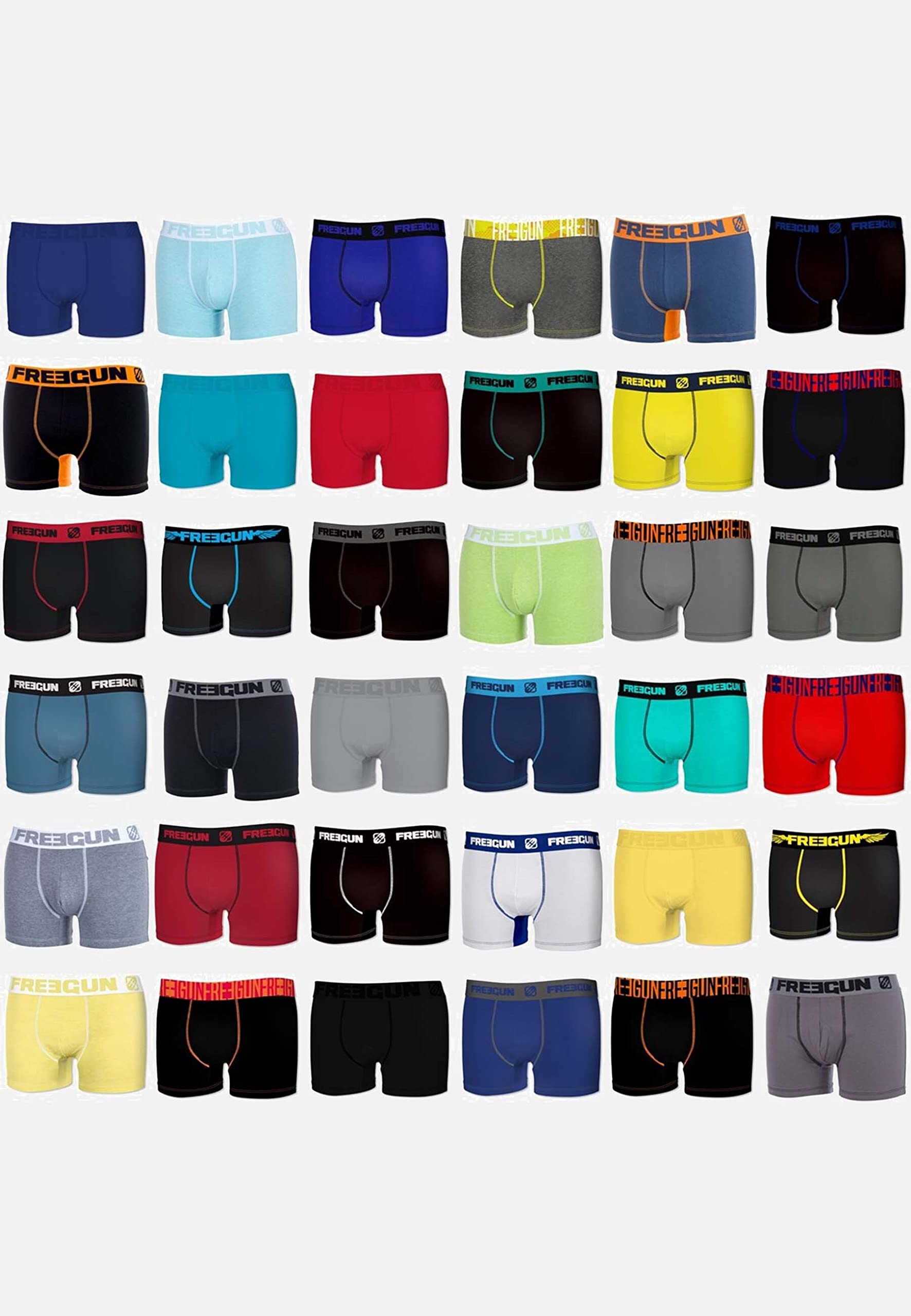Pack Surprise Calecon Boxer Homme Coton, Modèle Aléatoire, Durable, Maintien Anti-Glisse et Ultra-Doux (Lot de 6)