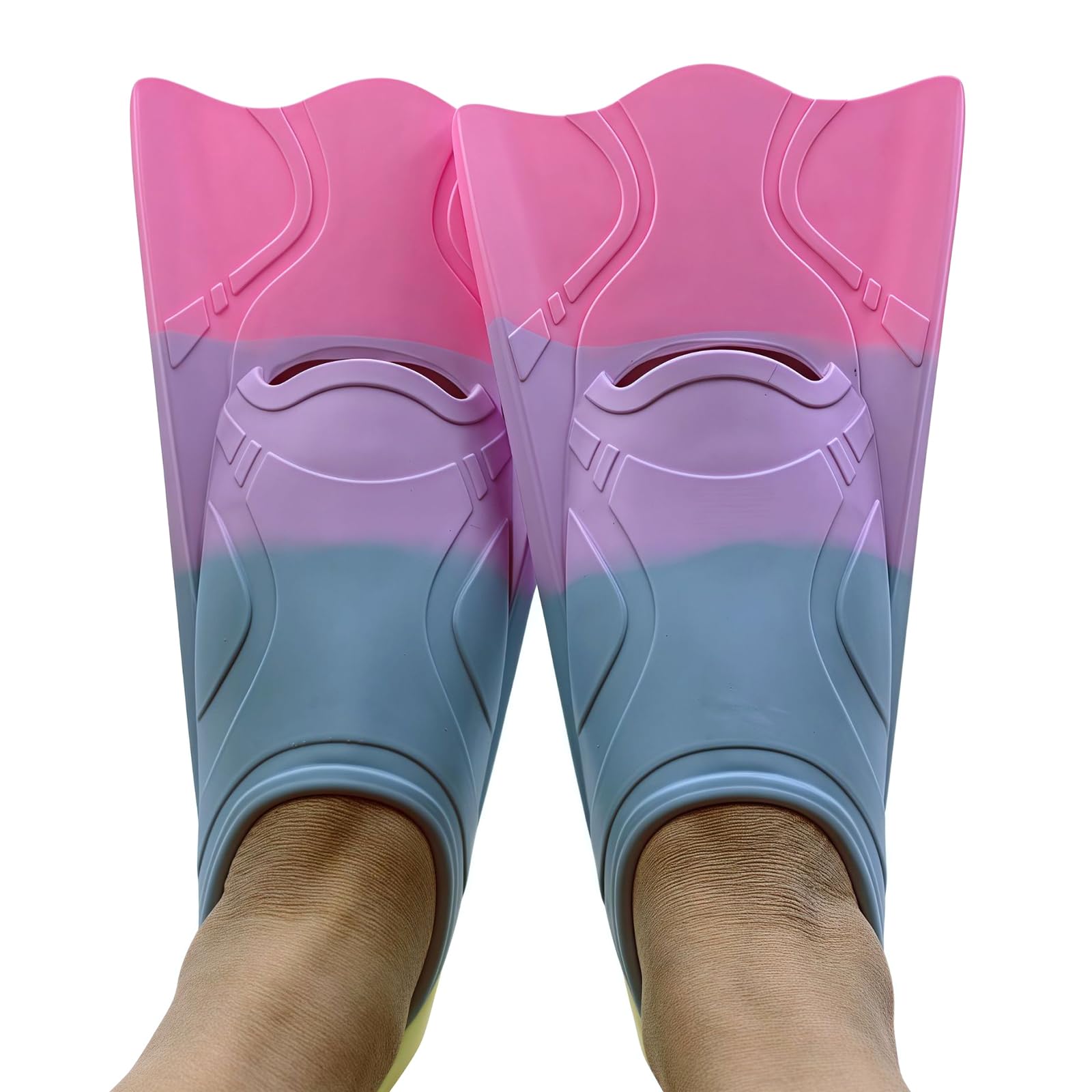 Lot de 2 palmes antidérapantes en silicone pour jeunes - Équipement d'exploration pour un usage familial