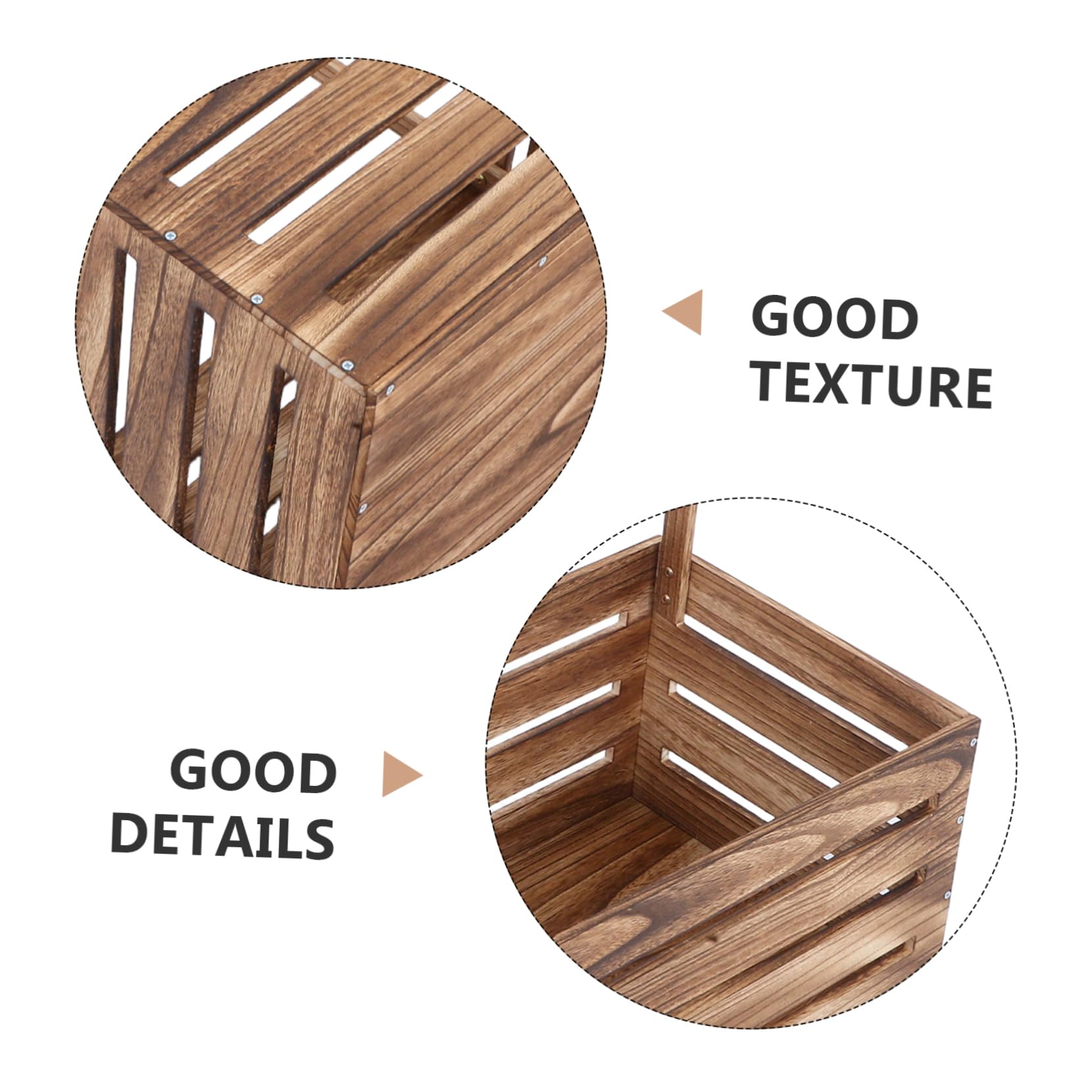 SUPVOX Cesta de Madera Asa Caja de Almacenamiento para Ropa Sucia para Cuna y Obsequio de Shower para Niñas y Nuevos Padres