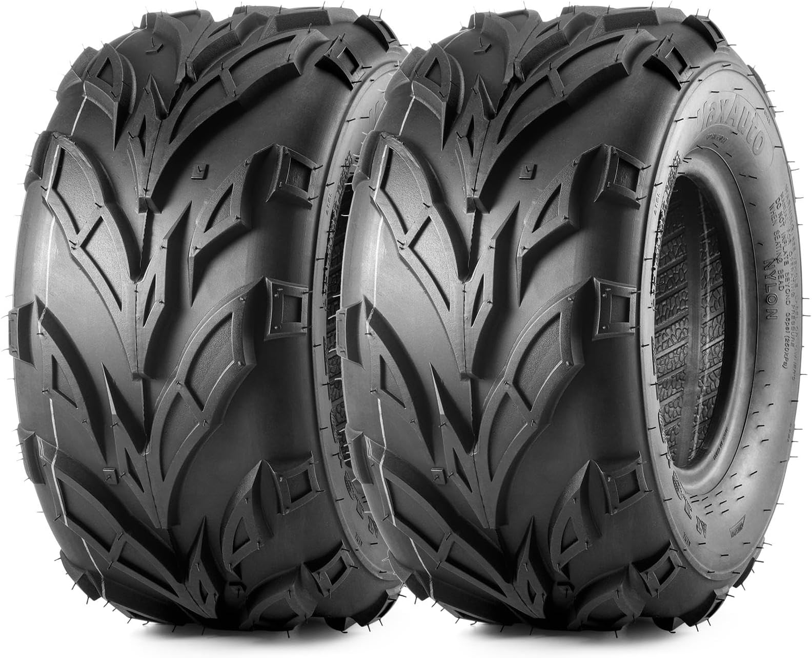 MaxAuto 16x8-7 ATV Tires 16x8x7 Go-Kart Quad Tires,6 PR Tubeless All Terrain UTV Tire, 2 Pack