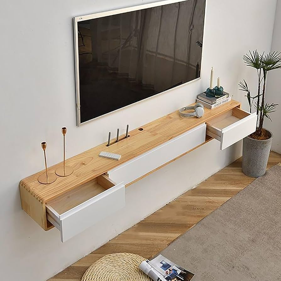Amazon｜フローティングテレビ台 木製 テレビボード 壁掛け式 TV