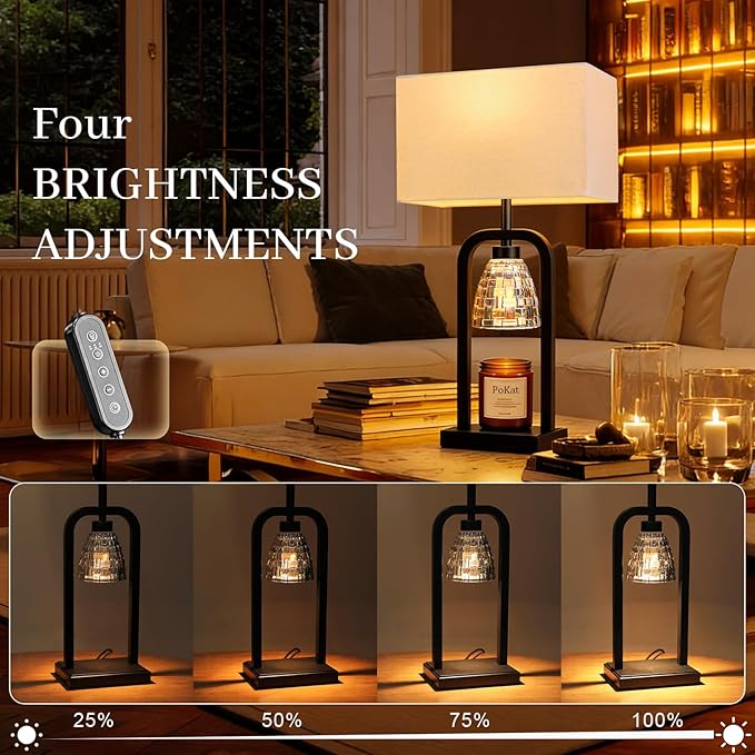 Lámpara Calentadora de Velas PoKat Negra, con Temporizador y Dimer miniatura 3