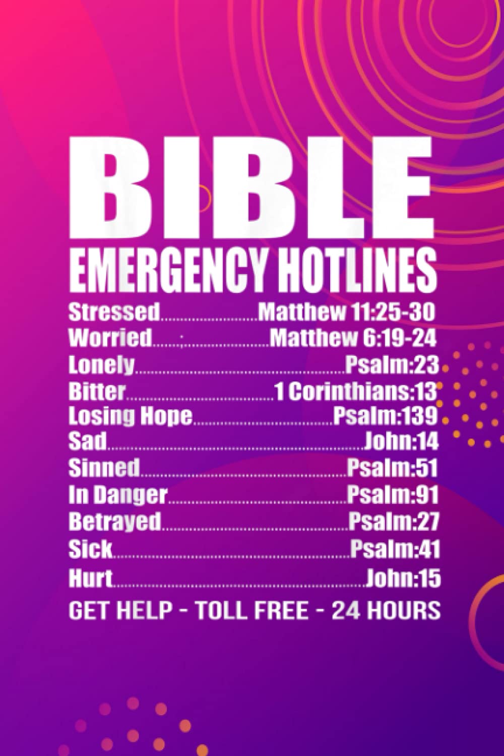 Gratitude Journal | Bible Emergency Numbers Funny Hotline Christian