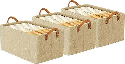 DUIMAI Organizadores de armario y contenedores de almacenamiento grandes, cestas de almacenamiento organizadoras, contenedores de almacenamiento