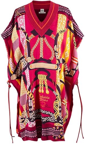 Hermès Vestido de twillaine de Manga Corta Fantaisie d'Etriers Segunda Mano